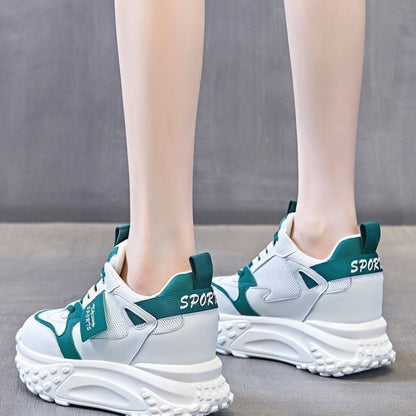 Spring Platform Casual Sports Shoes - Small White Sneakers