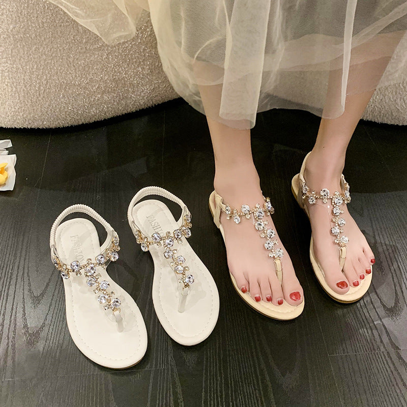 Summer New Water Diamond Large Beach Sandals