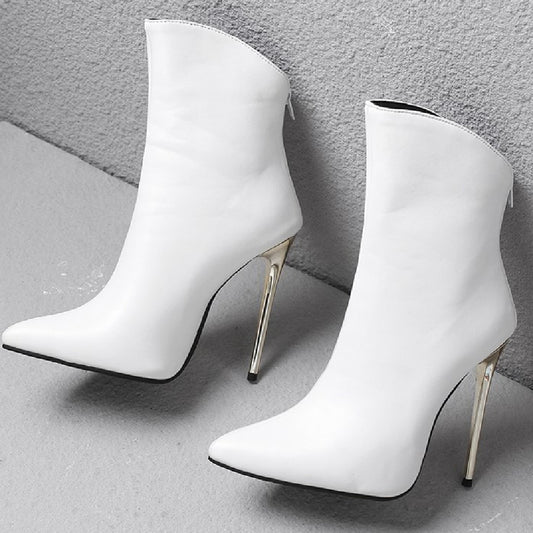 Women's Fashion Pointed Toe Stiletto Ankle Boots