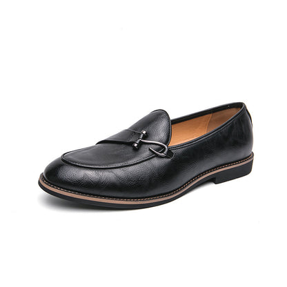 Plus Size Men's Casual Slip-On Shoes in British Style