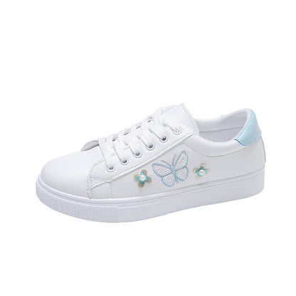 Women's Flat Low-Top Sneakers with Bow