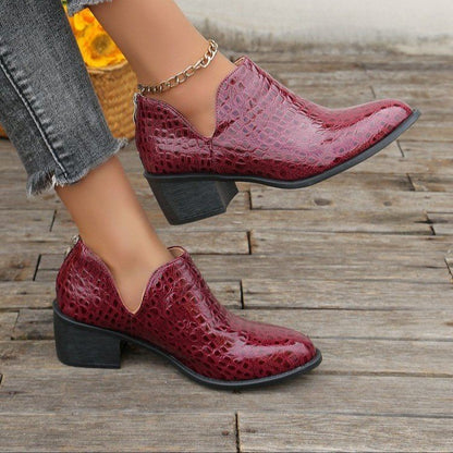 European and American Style Ankle Boots with Back Zipper