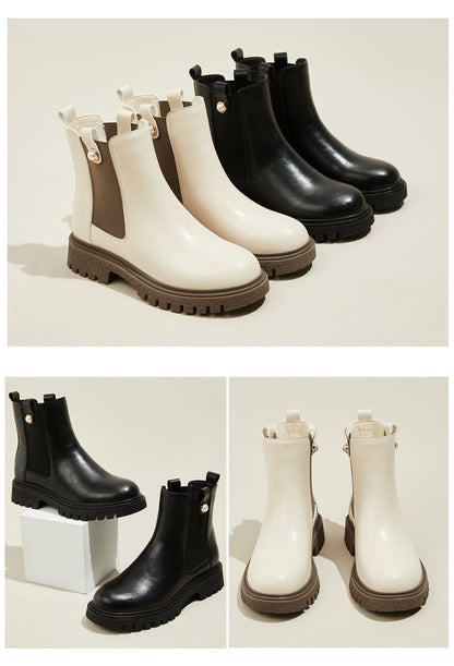 Women's Black Platform Martin Boots