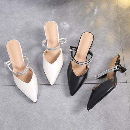 Women's Pointed Toe Closed Toe Half Slippers