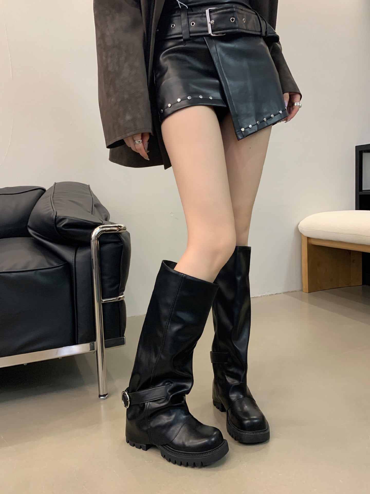 Thick Bottom Versatile Long Boots for Women