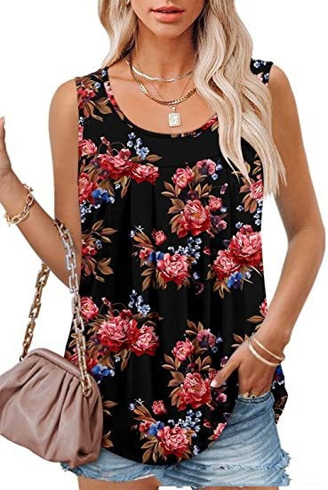 Women's Sleeveless Loose Printed Vest