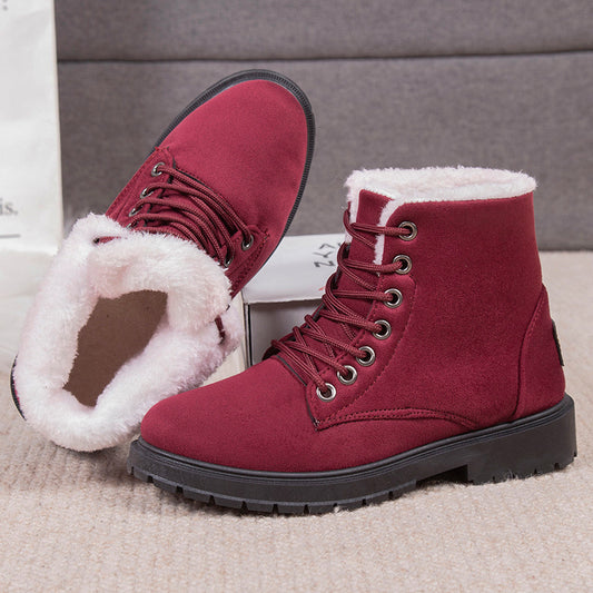 Fleece-Lined Thickened Snow Boots – Winter Warm and Non-Slip