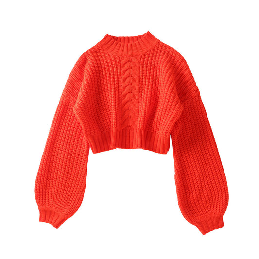 Women's lantern sleeve sweater