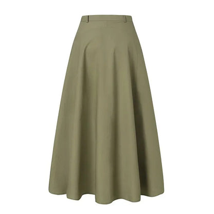 Hot Sale Fashion Ladies All-match Tutu A- Line Skirt High Waist Slimming Plus Size Long Dress