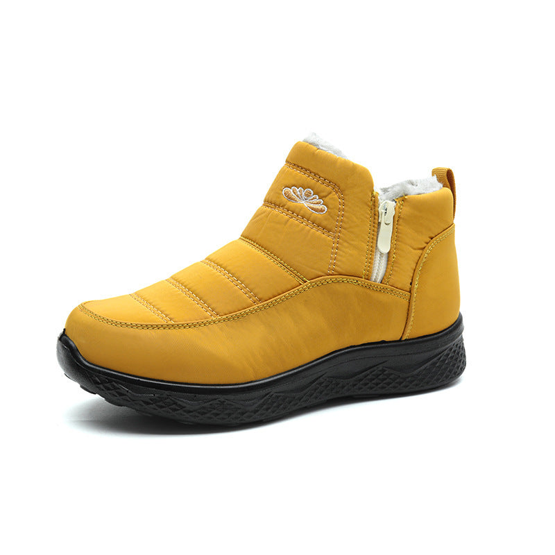 Plus Size Women's Ankle Boots: Thickened Cotton-Padded Warm Snow Shoes