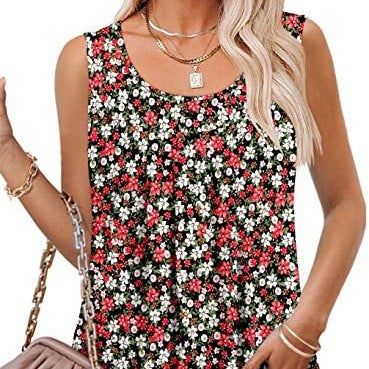 Women's Sleeveless Loose Printed Vest