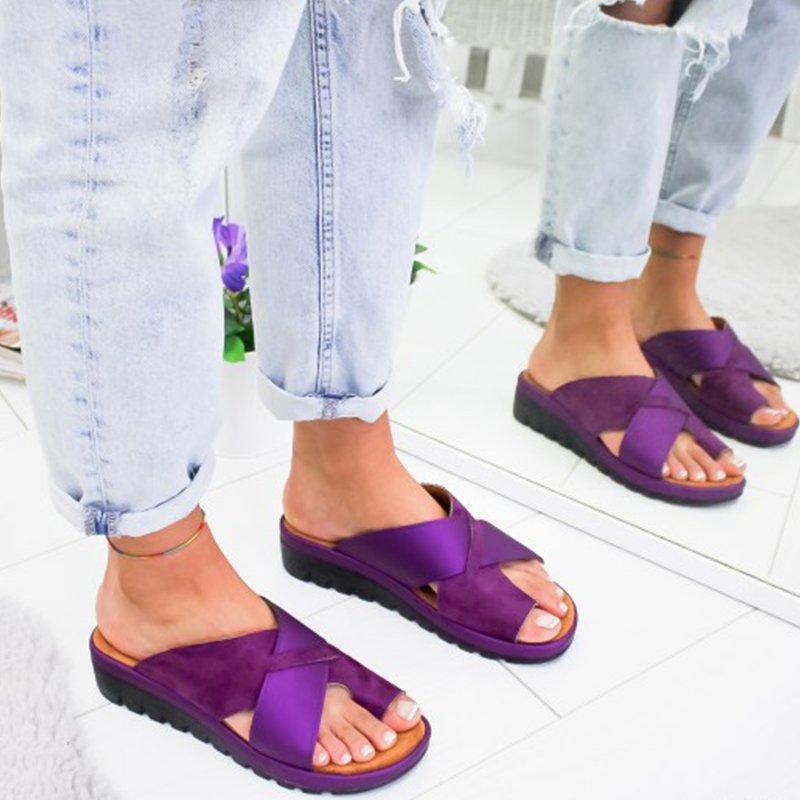 Toe mid heel wedge sandals