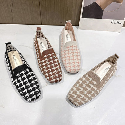 Spring Korean Flat Shoes with Square Toe