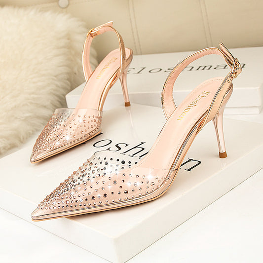 Women's Simple Pointed Low-Cut High Heels