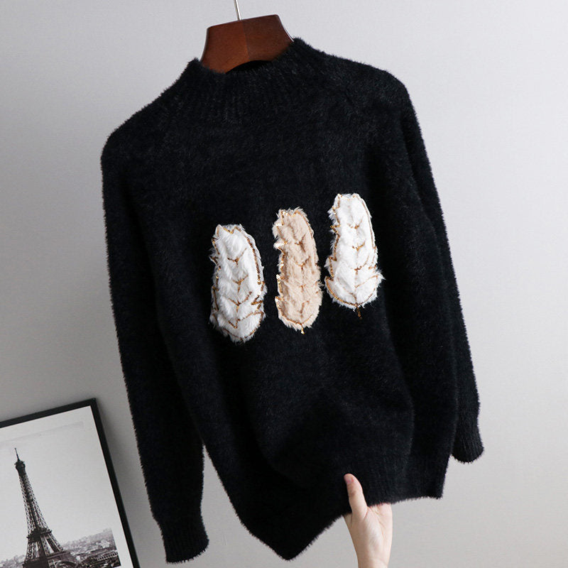 Small fragrance knitted mink sweater – OKArtPrints