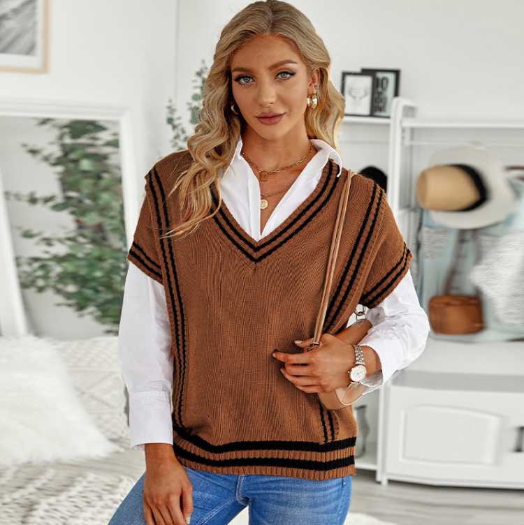 Women's Casual Solid Color Sweater Vest