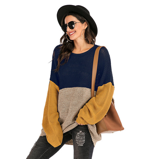 Women's Wide Round Neck Mid-Length Sweater for Fall/Winter: Versatile and Stylish