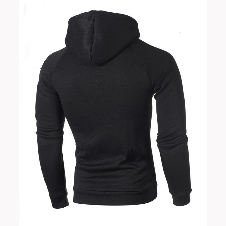 Men's Hooded Solid Color Sports Sweatshirt