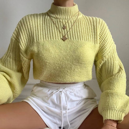 Round neck casual sweater