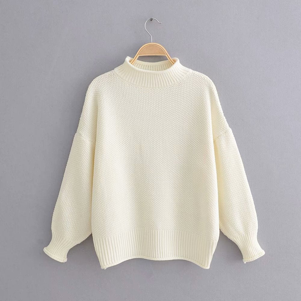 Loose knit pullover sweater