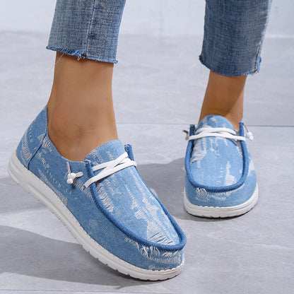 Female Round Toe Flat Bottom Comfortable Casual Shoes