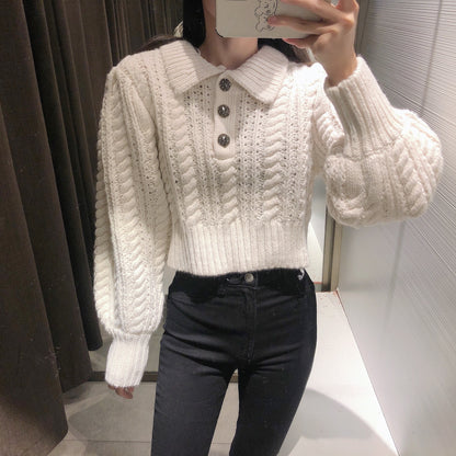 Stylish Women's Thin 8-Strand Knit Sweater for a Sleek Look