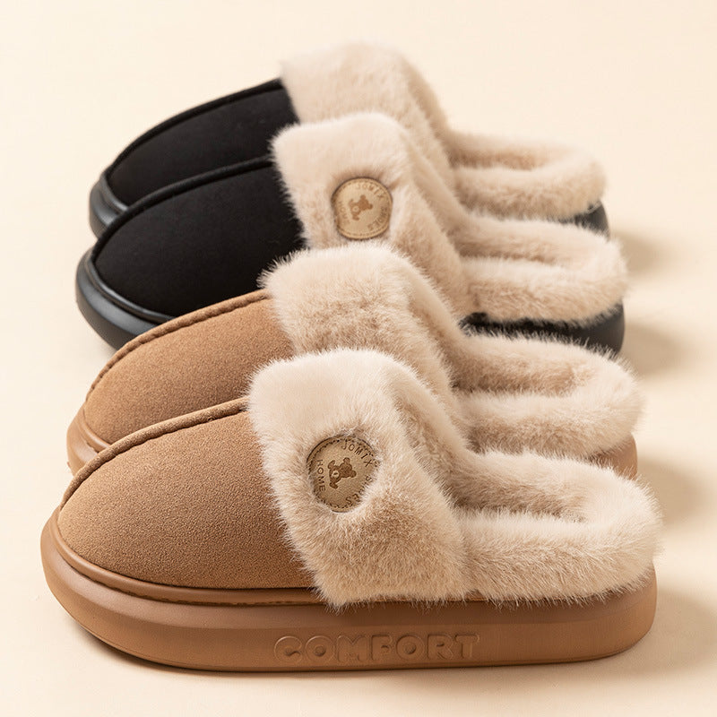 New Plush Slippers for Women & Men – Winter Warm Home Slippers, Indoor Thick-Soled Fleece Shoes