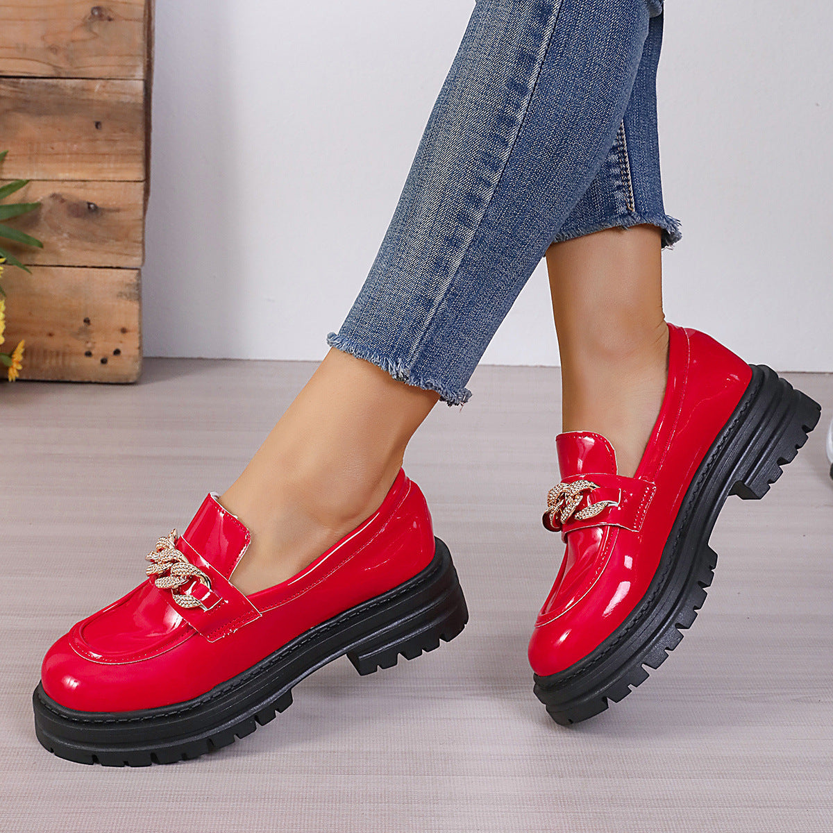 Women's Retro Casual British Style Leather Shoes