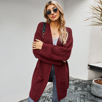 Women's thick cardigan sweater