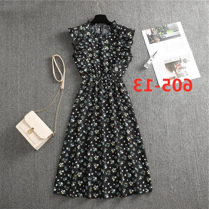 Women's Polka Dot Chiffon Loose And Versatile Dress