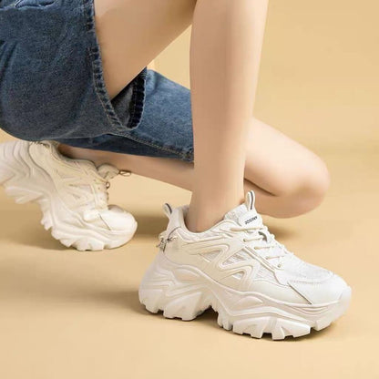 Ultra-Thin Elevator Sneakers with Resin Sole