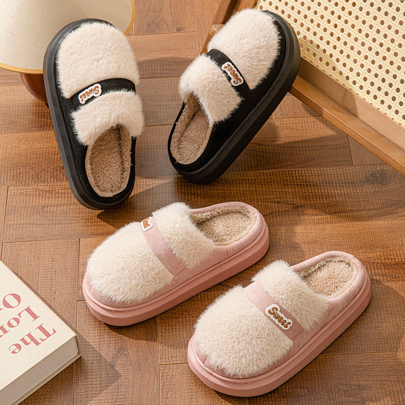 Cozy Cotton Slippers for Couples - Warm Fashionable Indoor Footwear