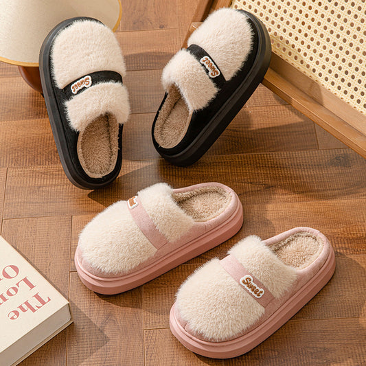 Cozy Cotton Slippers for Couples - Warm Fashionable Indoor Footwear