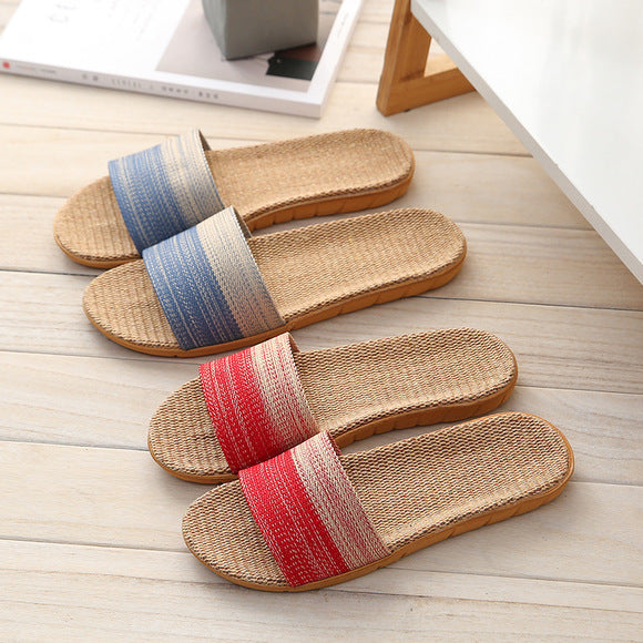 Women's Four Seasons Home Sweat-Absorbent Linen Slippers