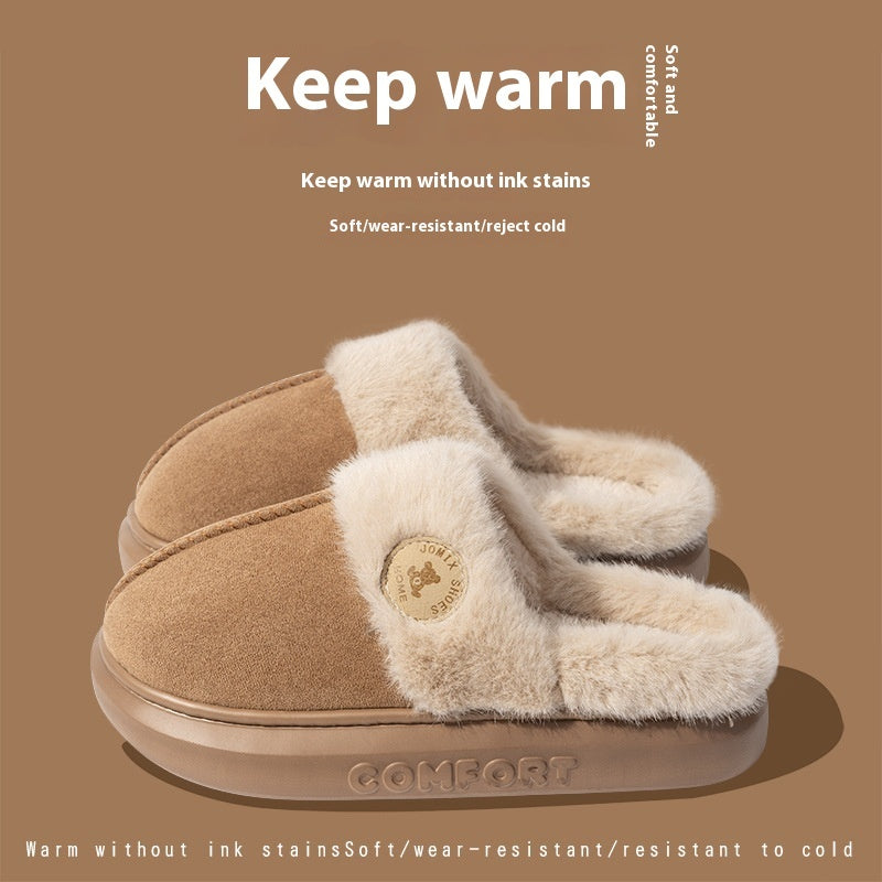 New Plush Slippers for Women & Men – Winter Warm Home Slippers, Indoor Thick-Soled Fleece Shoes