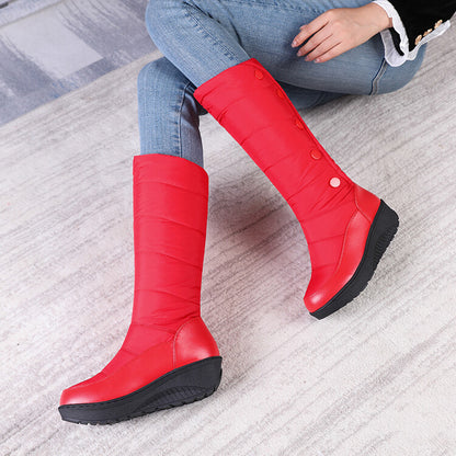 Plus Size Knee-Length Winter Down Snow Boots for Women