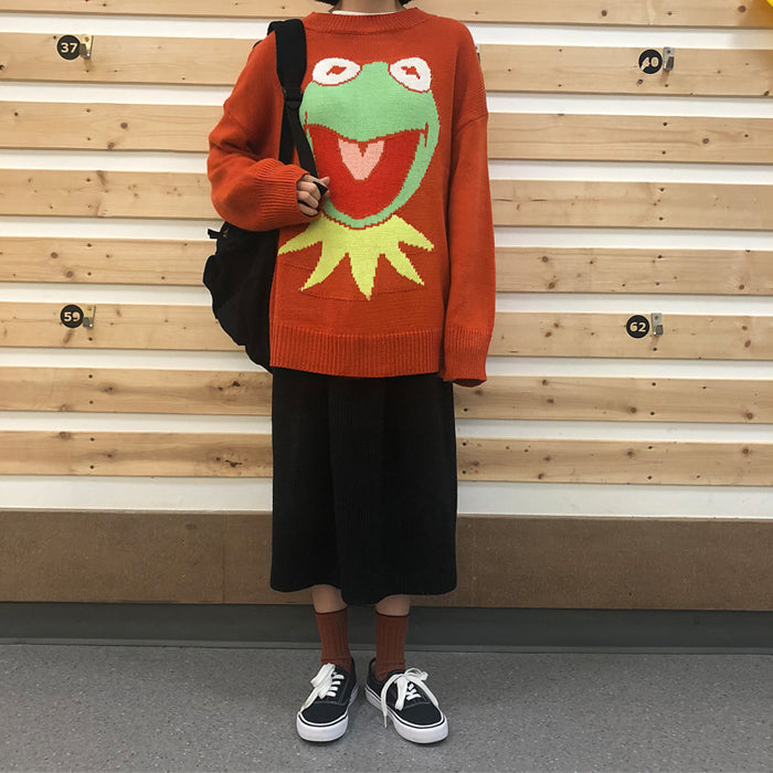 Frog crew neck sweater