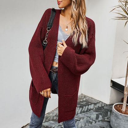 Women's thick cardigan sweater