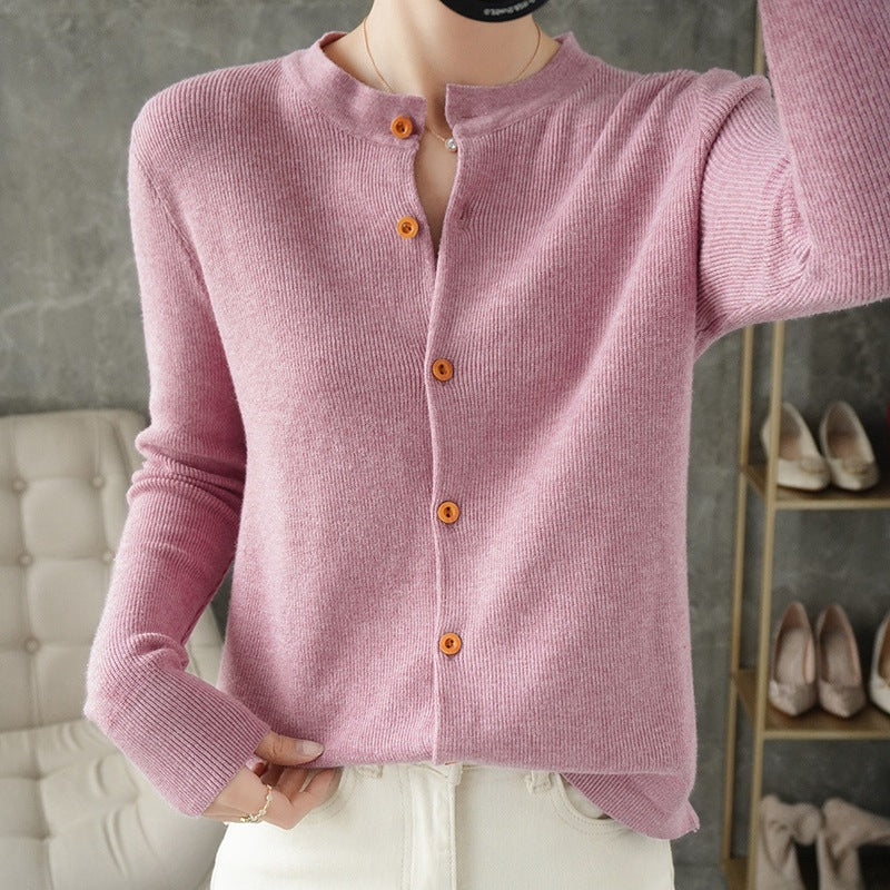 Round Neck Loose Knit Sweater Sweater Short Bottoming Shirt