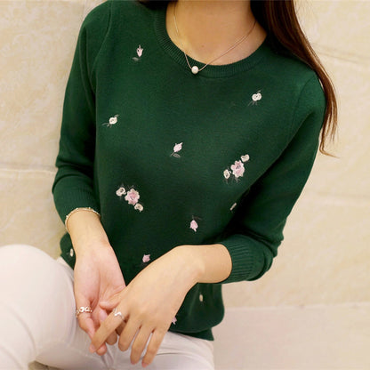 Women's embroidered sweater print