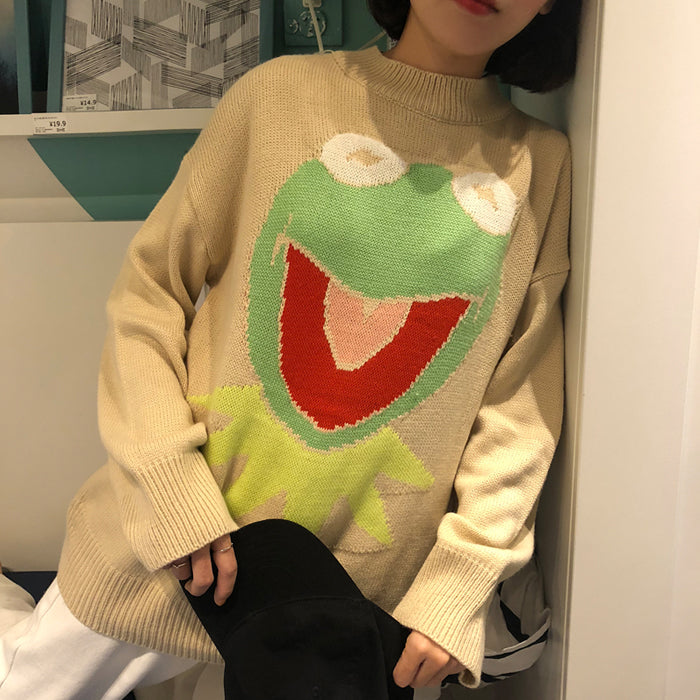 Frog crew neck sweater