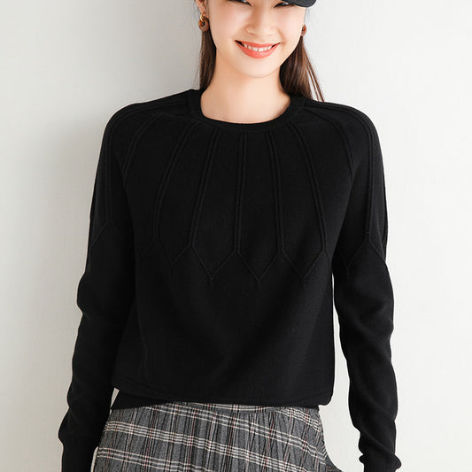 Round neck bottoming sweater