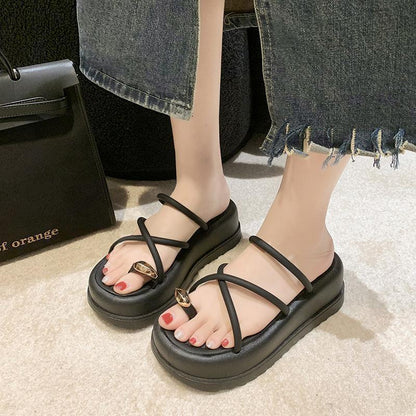 Women's Retro Summer Outdoor Slippers – Easy Matching Platform Sandals