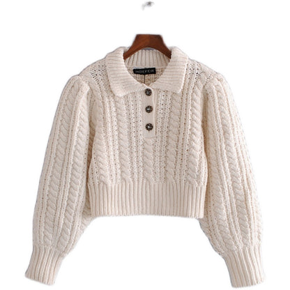 Stylish Women's Thin 8-Strand Knit Sweater for a Sleek Look