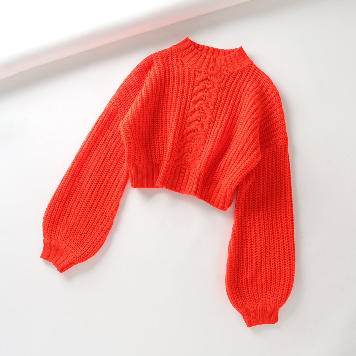 Women's lantern sleeve sweater