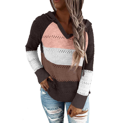 Women's Colorful Stitching Sweater