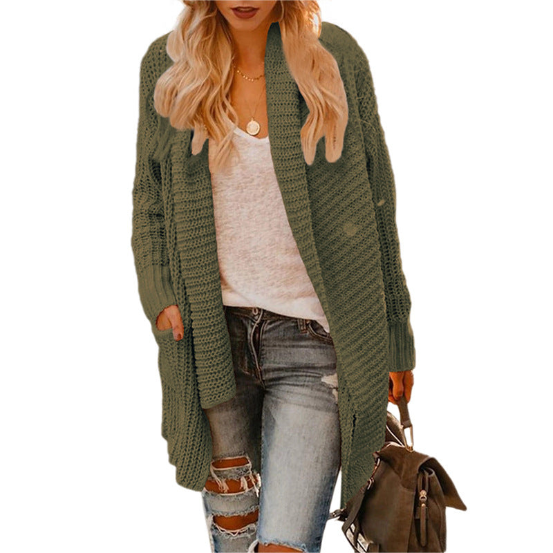 Irregular lapel sweater cardigan