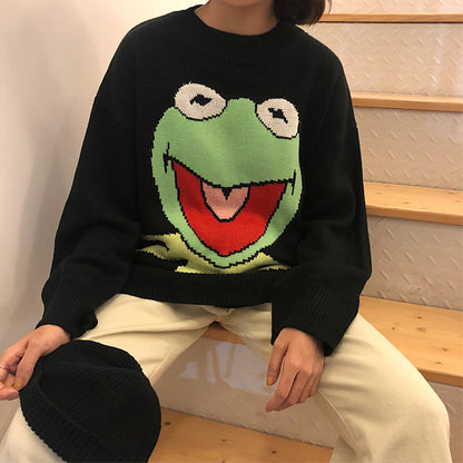 Frog crew neck sweater