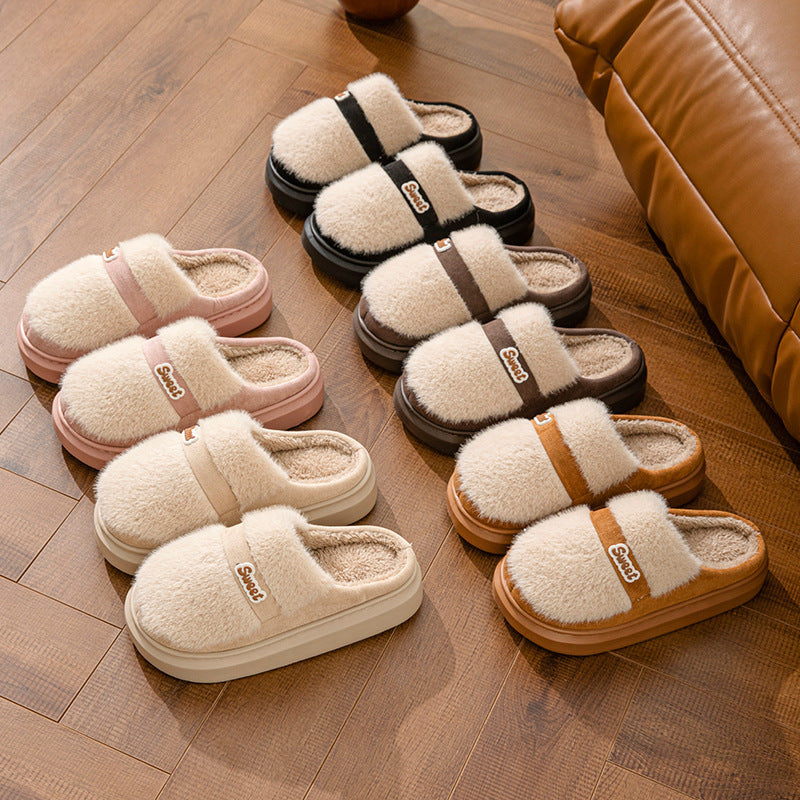 Cozy Cotton Slippers for Couples - Warm Fashionable Indoor Footwear