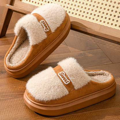 Cozy Cotton Slippers for Couples - Warm Fashionable Indoor Footwear